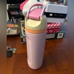 Owala stainless steel water bottle pink yellow orange
